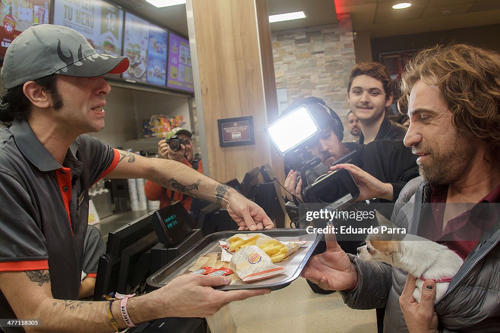 Mario Vaquerizo Presents 'Satisfries' of Burger King in Madrid