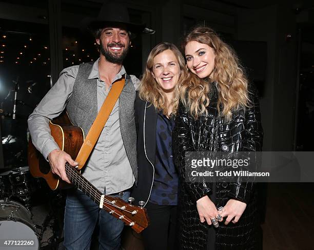Ryan Bingham, Director/Co-Writer Anna Axster and Imogen Poots attend the after party for the world premiere of "A Country Called Home" at The 2015...