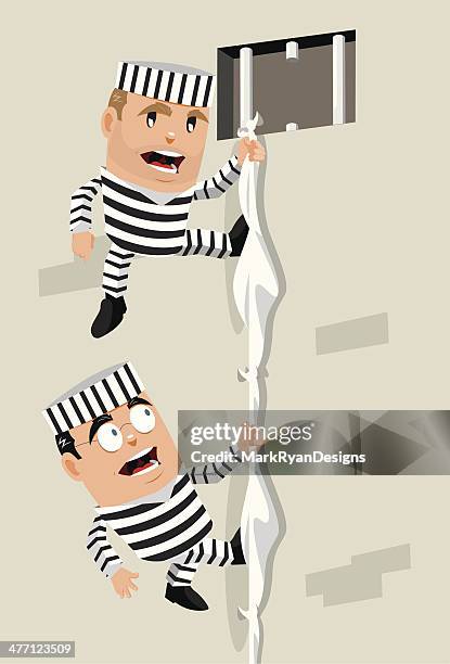 jailbreak - prisoner escaping stock illustrations