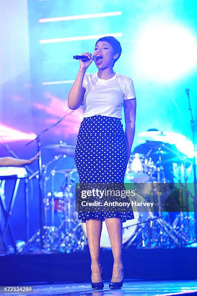 Jennifer Hudson performs as Free The Children hosts their debut UK global youth empowerment event, We Day at Wembley Arena on March 7, 2014 in...