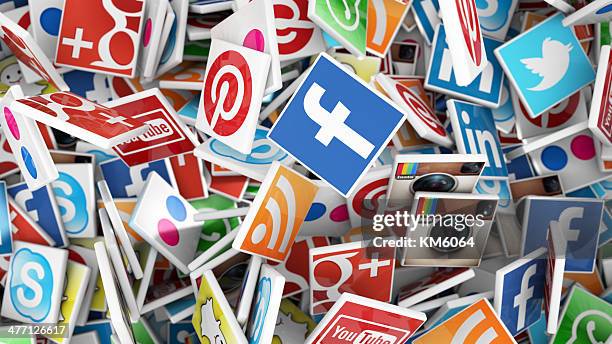 social tiles - google social networking service stock pictures, royalty-free photos & images