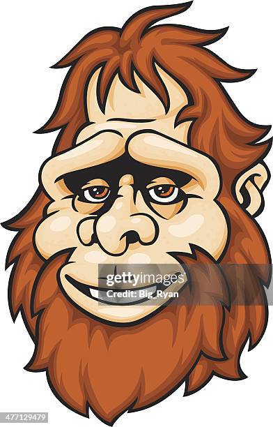 bildbanksillustrationer, clip art samt tecknat material och ikoner med happy bigfoot - bigfoot