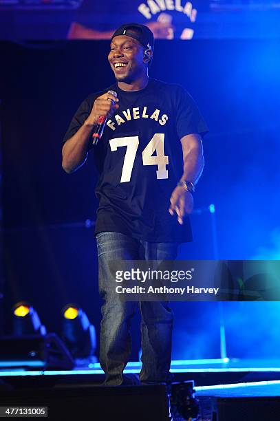 Dizzee Rascal performs as Free The Children hosts debut their UK global youth empowerment event, We Day at Wembley Arena on March 7, 2014 in London,...