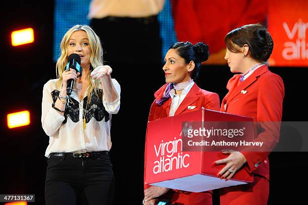 Laura Whitmore attends as Free The Children hosts their debut UK global youth empowerment event, We Day at Wembley Arena on March 7, 2014 in London,...