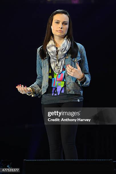 Molly Burke attends as Free The Children hosts their debut UK global youth empowerment event, We Day at Wembley Arena on March 7, 2014 in London,...