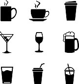 Vector Set of Drinks Icons