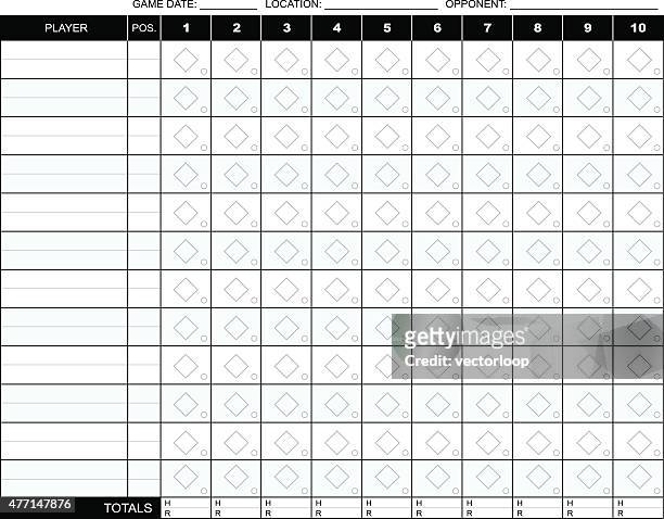 baseball scorecard - scoring stock illustrations