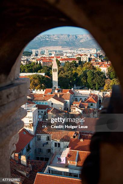 view from belfry of st. dominius cathedral - split croatia ストックフォトと画像