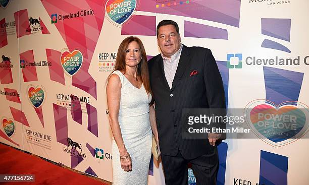 Laura Schirripa and actor Steve Schirripa attend the 19th annual Keep Memory Alive "Power of Love Gala" benefit for the Cleveland Clinic Lou Ruvo...