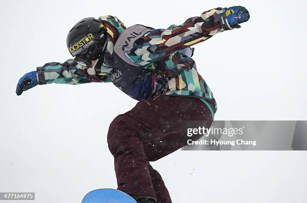 Cheryl Maas of Nederland is in action during women's slope style final of Burton U.S. Open. Vail, Colorado. March 7. 2014.