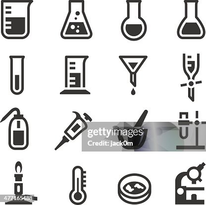 Chimica laboratorio icone Set 1 Chimica laboratorio icone Set 1