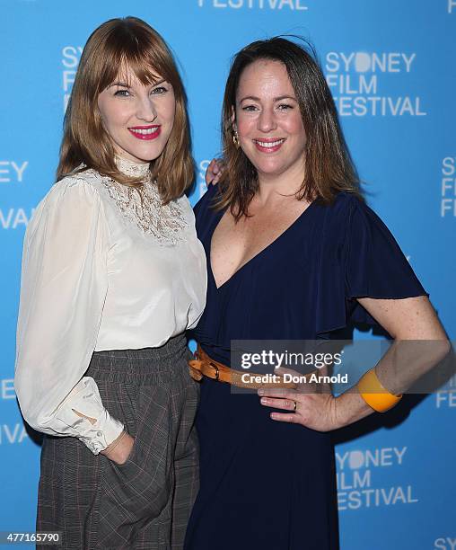 Kate Mulvaney and Sacha Horler arrive at the 'Holding The Man' World Premiere during the Sydney Film Festival Closing Night Gala at the State Theatre...