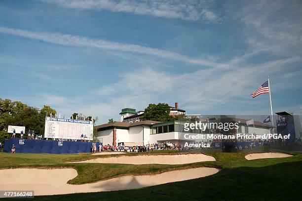 Overview of eighteen during the Final Round of the 2015 KPMG Women's PGA Championship held at Westchester Country Club on June 14, 2015 in Harrison,...