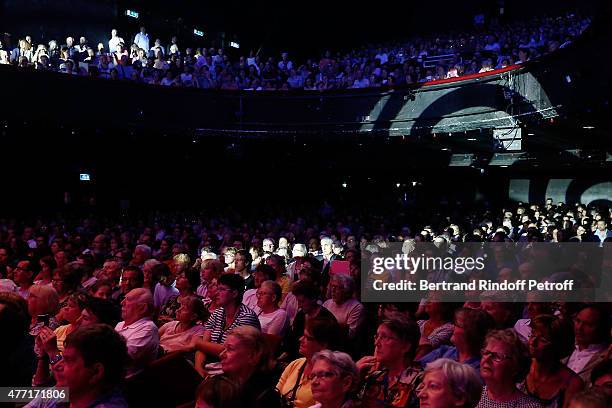 Internal view of the Farewell Concert of the Priests at L'Olympia on June 14, 2015 in Paris, France.