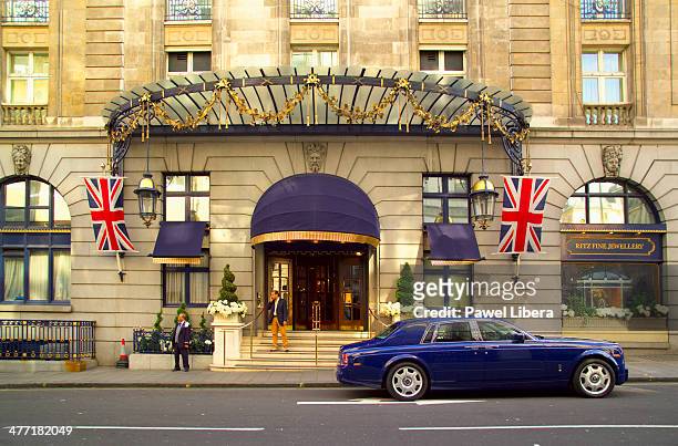Luxury Car Parked at The Front of The Ritz Hotel in London.