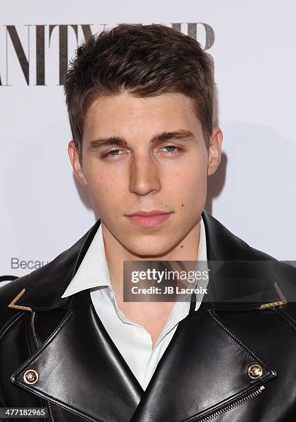 Nolan Gerard Funk attends the Vanity Fair Campaign Hollywood - L'Oreal D.J. Night held at Sadie Kitchen & Lounge on February 28, 2014 in Los Angeles,...