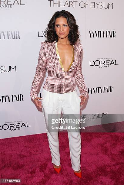 Rocsi Diaz attends the Vanity Fair Campaign Hollywood - L'Oreal D.J. Night held at Sadie Kitchen & Lounge on February 28, 2014 in Los Angeles,...