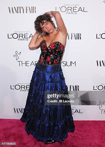 Paz de la Huerta attends the Vanity Fair Campaign Hollywood - L'Oreal D.J. Night held at Sadie Kitchen & Lounge on February 28, 2014 in Los Angeles,...