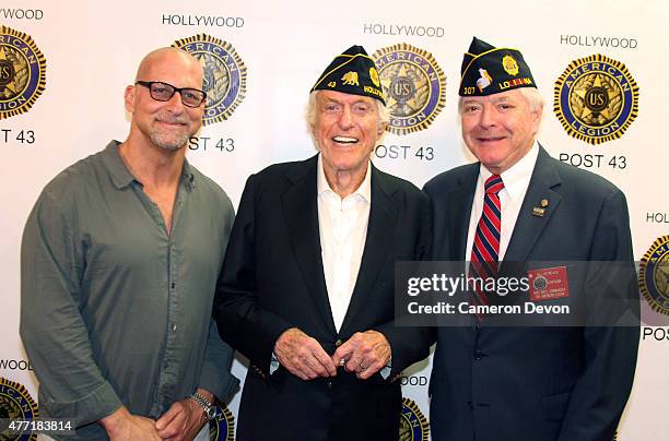 Founder of Cliffside Malibu AddictionTreatment Center Richard Taite, Actor Dick Van Dyke, and Past National Commander Bill Detweiller attend the...