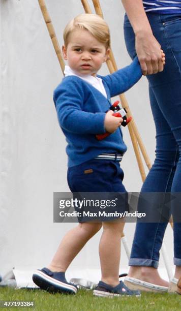 Prince George of Cambridge attends the Gigaset Charity Polo Match at the Beaufort Polo Club on June 14, 2015 in Tetbury, England.