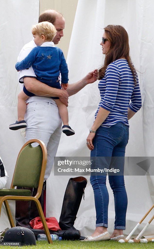 The Duke Of Cambridge And Prince Harry Play In Gigaset Charity Polo Match