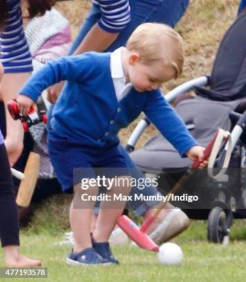 Prince George of Cambridge attends the Gigaset Charity Polo Match at the Beaufort Polo Club on June 14, 2015 in Tetbury, England.