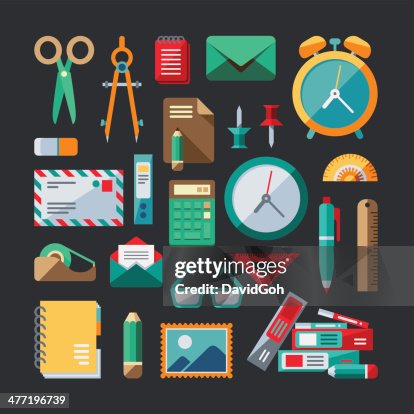 Flat Design Elements - Office Flat Design Elements - Office