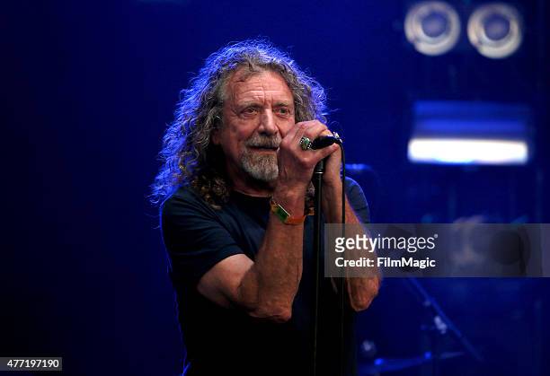 Musician Robert Plant & The Sensational Space Shifters perform onstage at Which Stage Day 4 of the 2015 Bonnaroo Music And Arts Festival on June 14,...