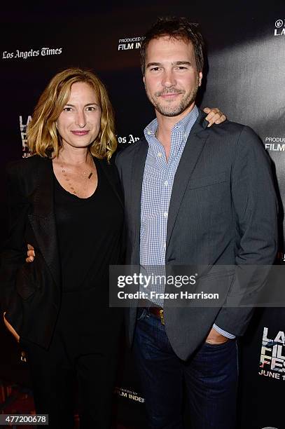 Director Zoe R. Cassavetes and actor Michael Medico attend the "Day Out of Days" screening during the 2015 Los Angeles Film Festival at Regal Cinemas...