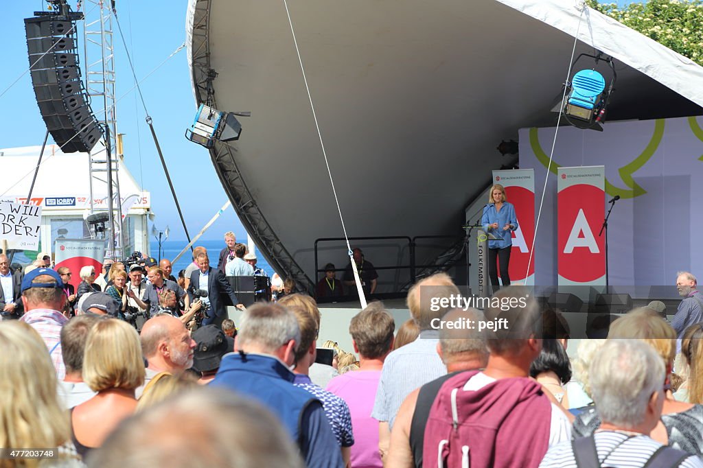 Prime Minister Statsminister Helle Thorning-Schmidt at Folkemødet on Bornholm