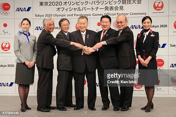 Japan Olympic Committee Vice President Tsuyoshi Aoki, President and CEO of All Nippon Airways Co., Ltd. Osamu Shinobe, President, The Tokyo...