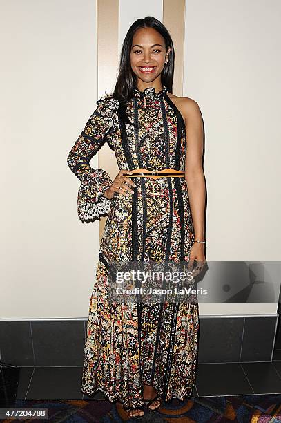 Actress Zoe Saldana attends the premiere of "Infinitely Polar Bear" at the 2015 Los Angeles Film Festival at Regal Cinemas L.A. Live on June 14, 2015...