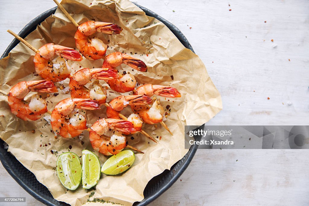 Grilled shrimps