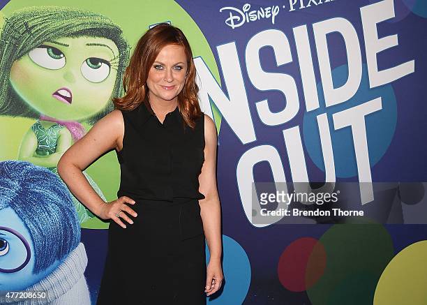 Amy Poehler arrives at the Australian premiere of "Inside Out" at Event Cinemas George Street on June 15, 2015 in Sydney, Australia.