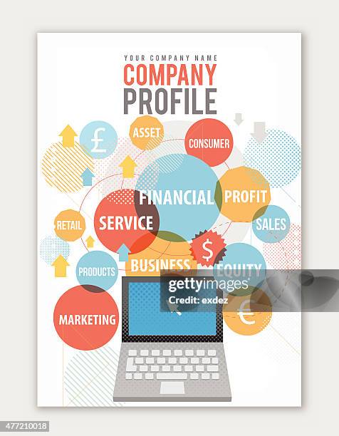 business profile design - retail select focus stock illustrations