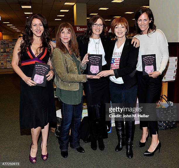 Actors Joely Fisher, Laraine Newman, author/actor Annabelle Gurwitch, actors Frances Fisher and Annabeth Gish attend the Annabelle Gurwitch book...