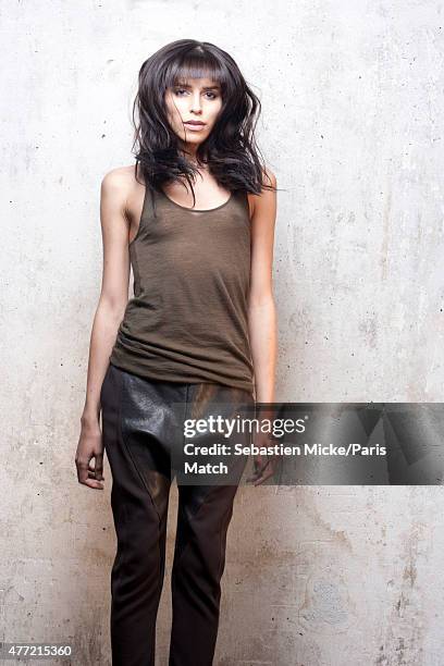 Fashion model and transgender woman Lea T is photographed for Paris Match on March 6, 2011 in Paris, France.