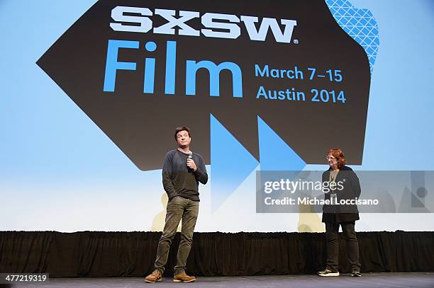 Actor/director Jason Bateman and Head of SXSW Film Janet Pierson take part in a Q&A following the "Bad Words" Premiere during the 2014 SXSW Music,...