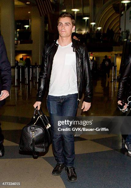 Dave Franco is seen at LAX on March 07, 2014 in Los Angeles, California.