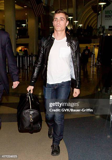 Dave Franco is seen at LAX on March 07, 2014 in Los Angeles, California.