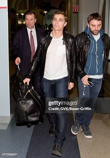 Dave Franco is seen at LAX on March 07, 2014 in Los Angeles, California.