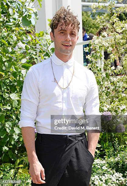 Mikky Ekko arrives at the Burberry Menswear Spring/Summer 2016 show at Kensington Gardens on June 15, 2015 in London, England.