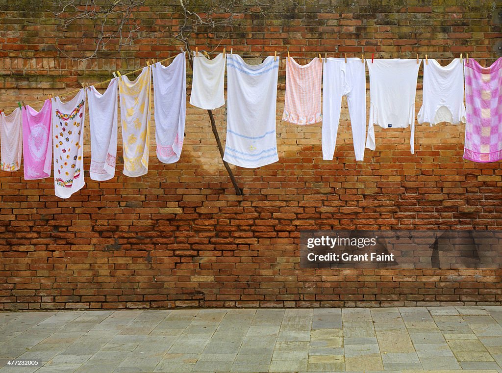 Laundry drying outside