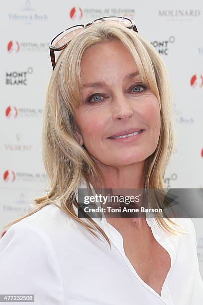 Jury member of the 55th Monte Carlo TV Festival, Bo Derek attends a photocall on June 15, 2015 in Monte-Carlo, Monaco.