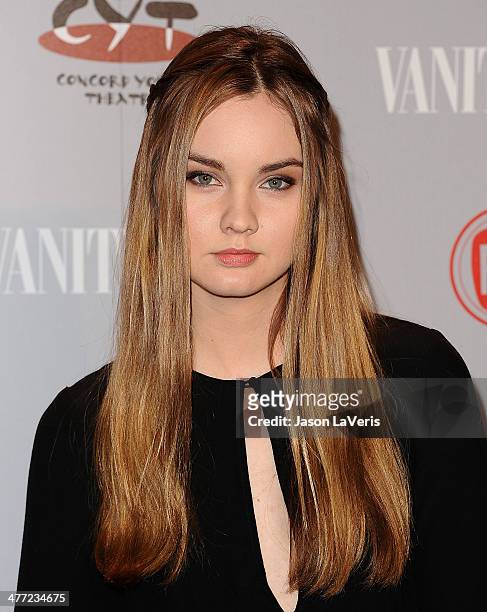 Actress Liana Liberato attends the Vanity Fair Campaign Young Hollywood party at No Vacancy on February 25, 2014 in Los Angeles, California.