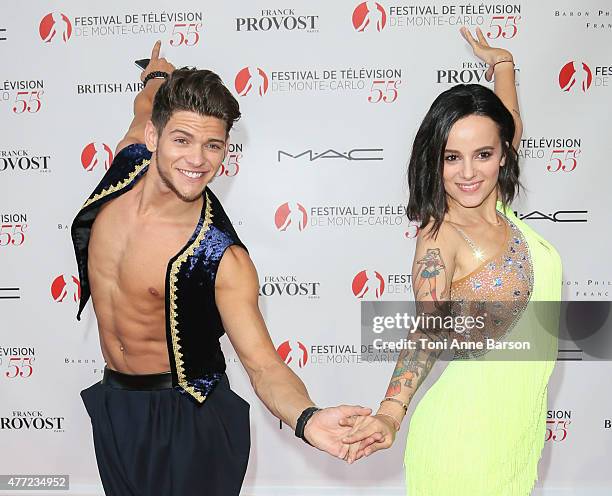 Rayane Bensetti and Alizee perform for "Dance Avec Les Stars" at the Grimaldi Forum on June 14, 2015 in Monte-Carlo, Monaco.