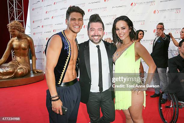 Rayane Bensetti, Chris Marques and Alizee perform for "Dance Avec Les Stars" at the Grimaldi Forum on June 14, 2015 in Monte-Carlo, Monaco.
