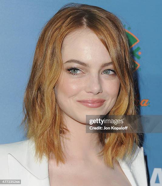 Actress Emma Stone arrives at the Los Angeles Premiere "Aloha" at The London West Hollywood on May 27, 2015 in West Hollywood, California.