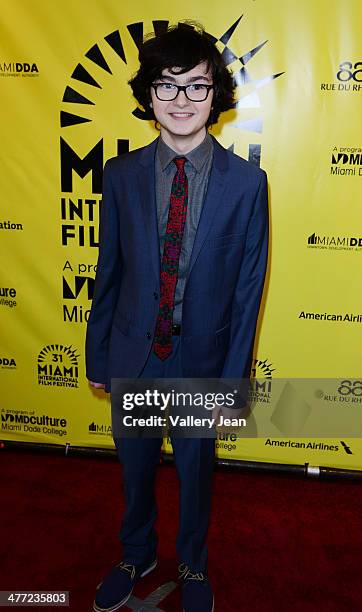 Jared Gilman attends "Elsa and Fred" premiere at Miami International Film Festival at Gusman Center for the Performing Arts on March 7, 2014 in...