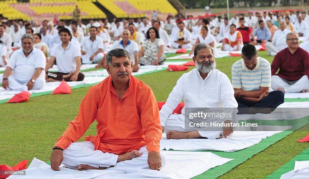 Yoga Guru Baba Ramdev Holds Yoga Training Camp In Panchkula